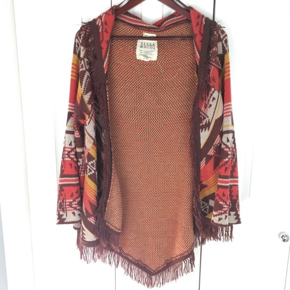 Billabong wide sleeve fringed cardigan - Picture 7 of 7